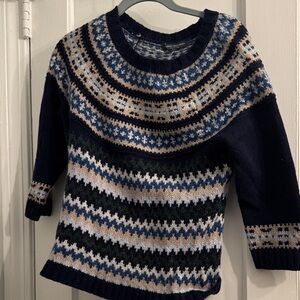 Elegant Navy Patterned Women's Sweater